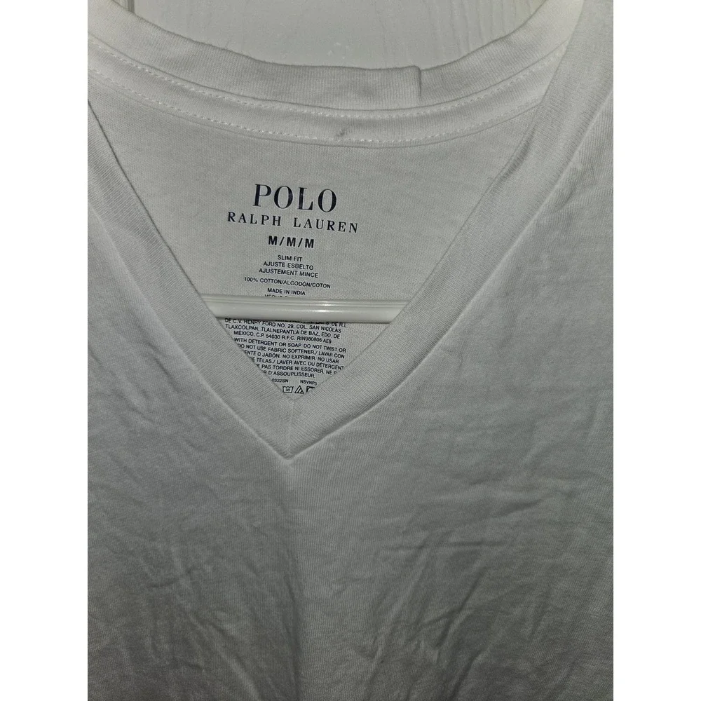 NWOT‎ Polo Ralph Lauren Men's Stretch Cotton V-neck T-Shirt Slim Fit. Medium
